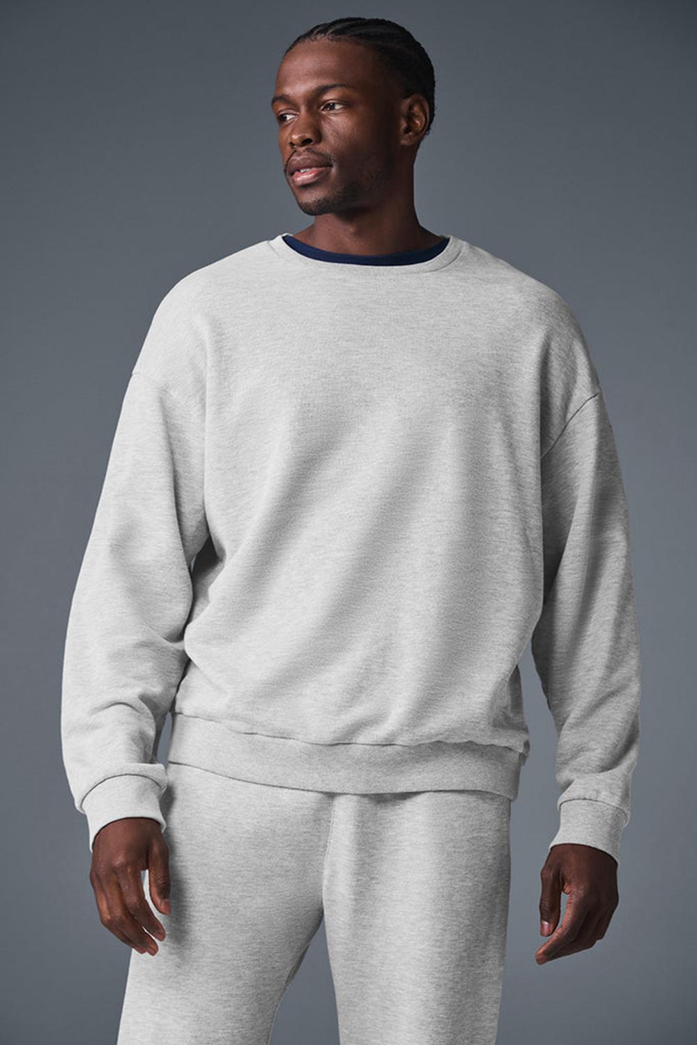 Pullover Alo Yoga Chill Crew Neck Hombre Gris | España  WDXF-73290