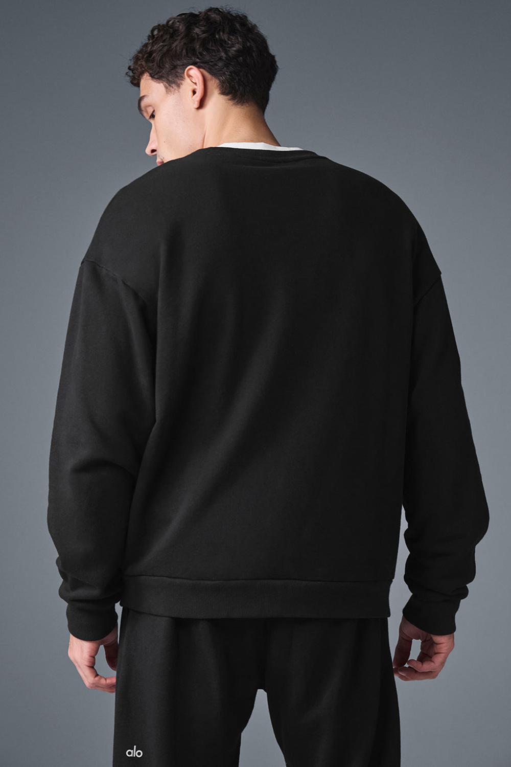 Pullover Alo Yoga Chill Crew Neck Hombre Negras | España  TIVM-10973