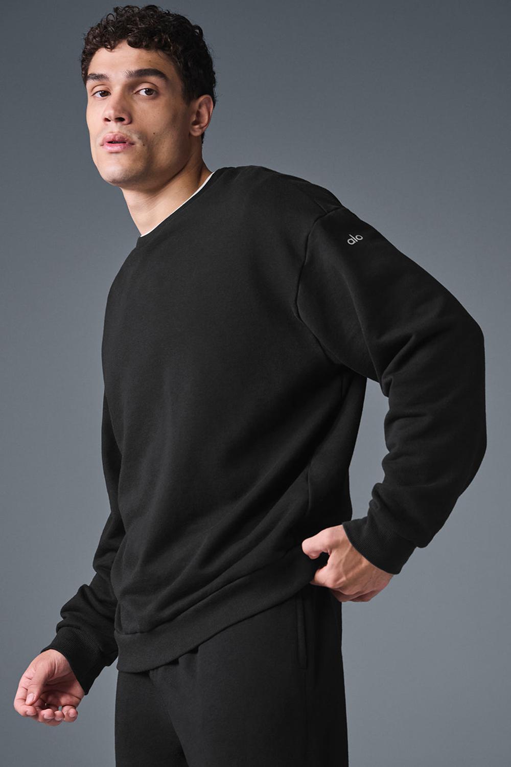 Pullover Alo Yoga Chill Crew Neck Hombre Negras | España  TIVM-10973