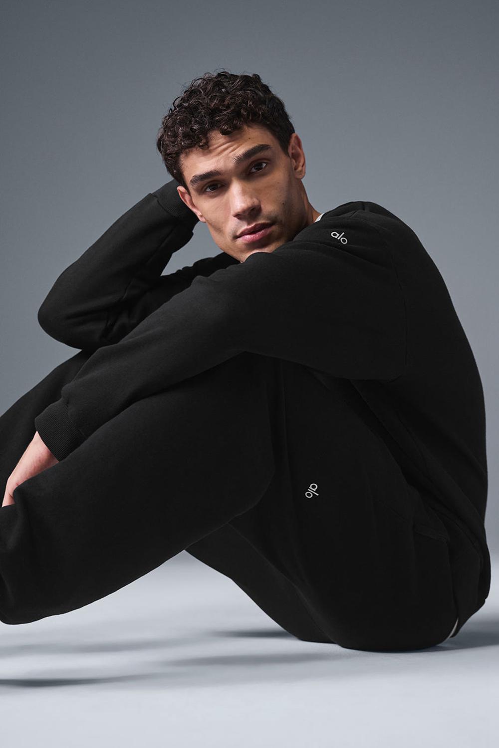 Pullover Alo Yoga Chill Crew Neck Hombre Negras | España  TIVM-10973
