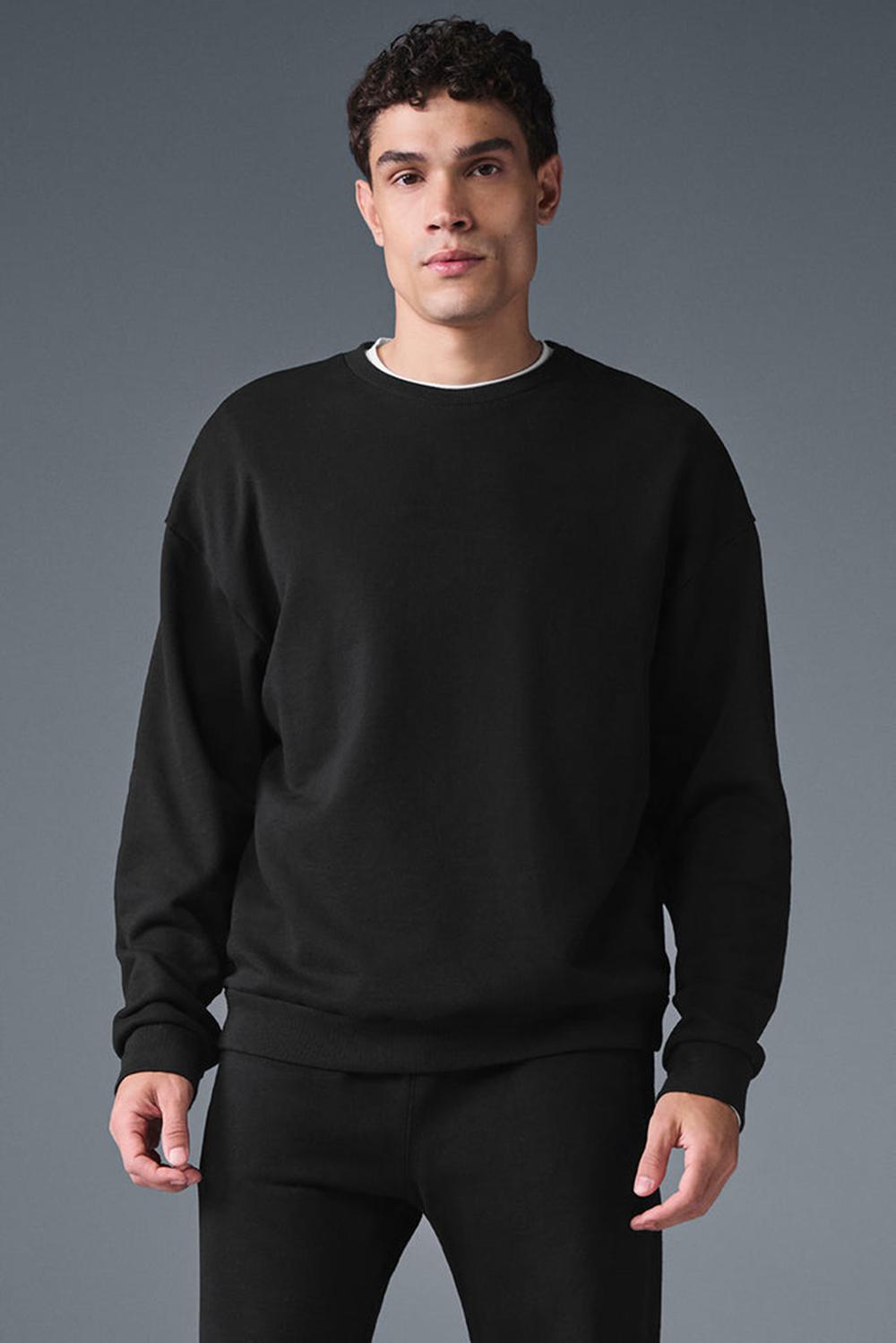 Pullover Alo Yoga Chill Crew Neck Hombre Negras | España  TIVM-10973