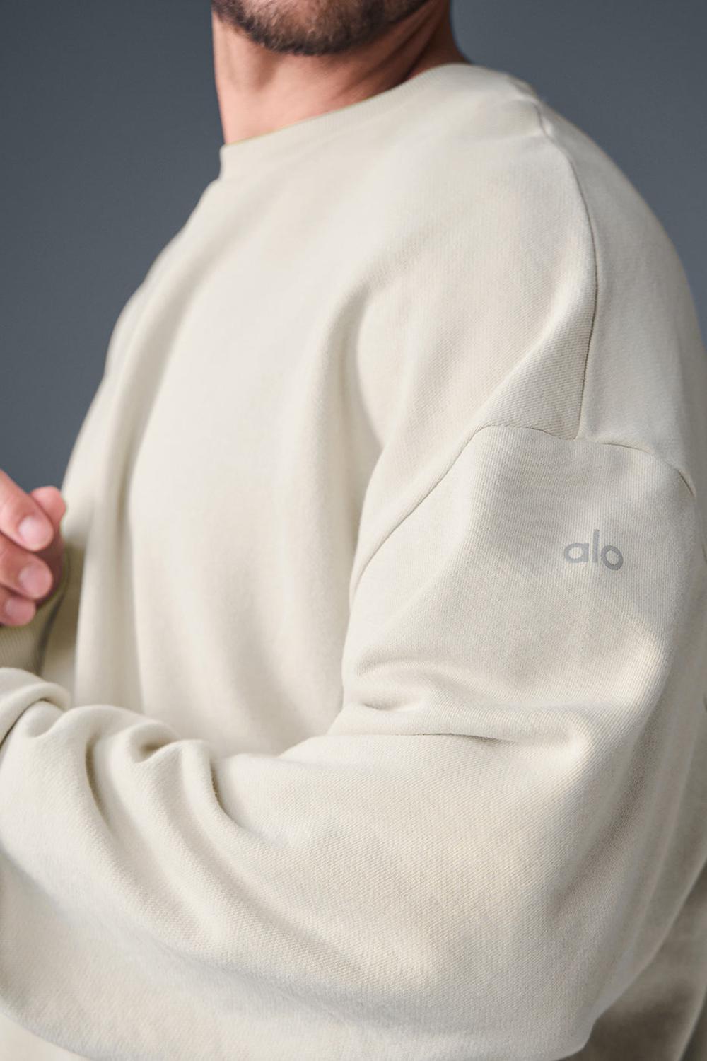 Pullover Alo Yoga Chill Crew Neck Hombre Bone | España  BRLQ-56298