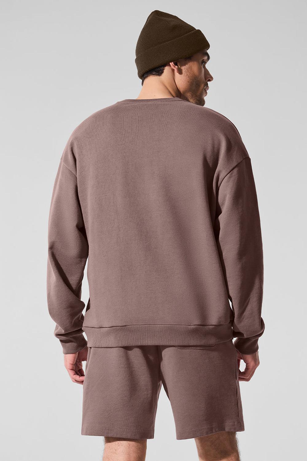 Pullover Alo Yoga Chill Crew Neck Hombre Mushroom | España  DCMO-56941
