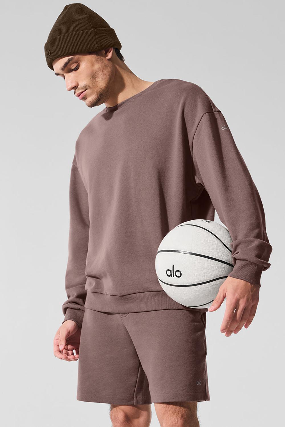 Pullover Alo Yoga Chill Crew Neck Hombre Mushroom | España  DCMO-56941