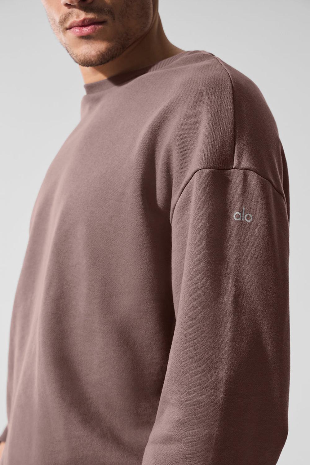 Pullover Alo Yoga Chill Crew Neck Hombre Mushroom | España  DCMO-56941