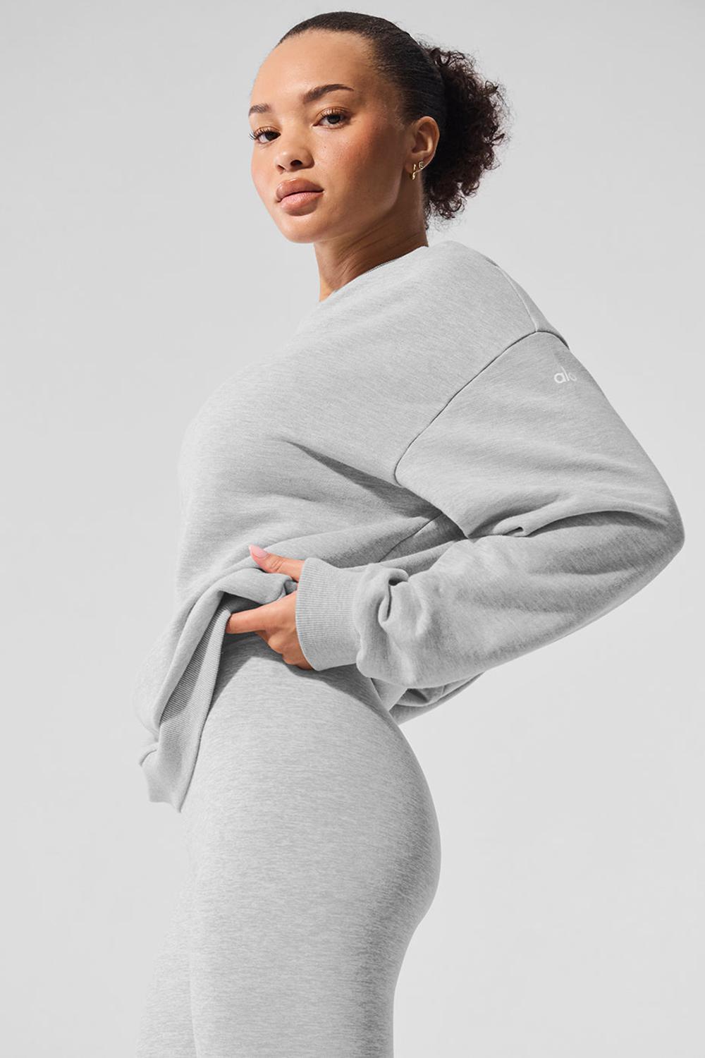 Pullover Alo Yoga Chill Crew Neck Mujer Gris | España  PRID-74068