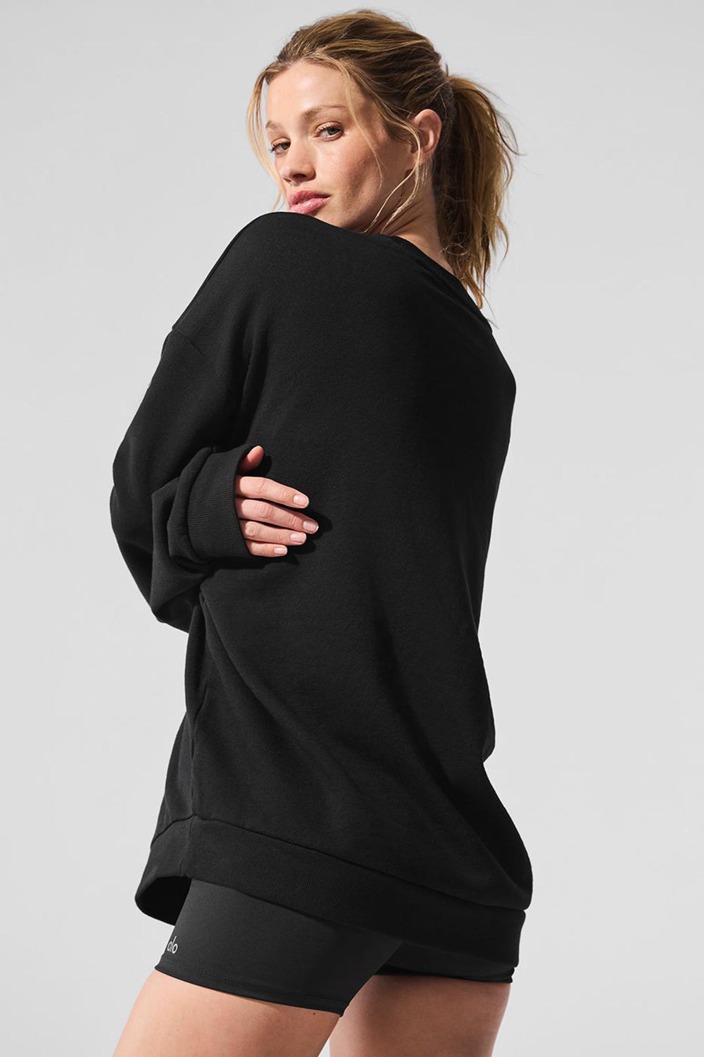 Pullover Alo Yoga Chill Crew Neck Mujer Negras | España  LGVW-58049