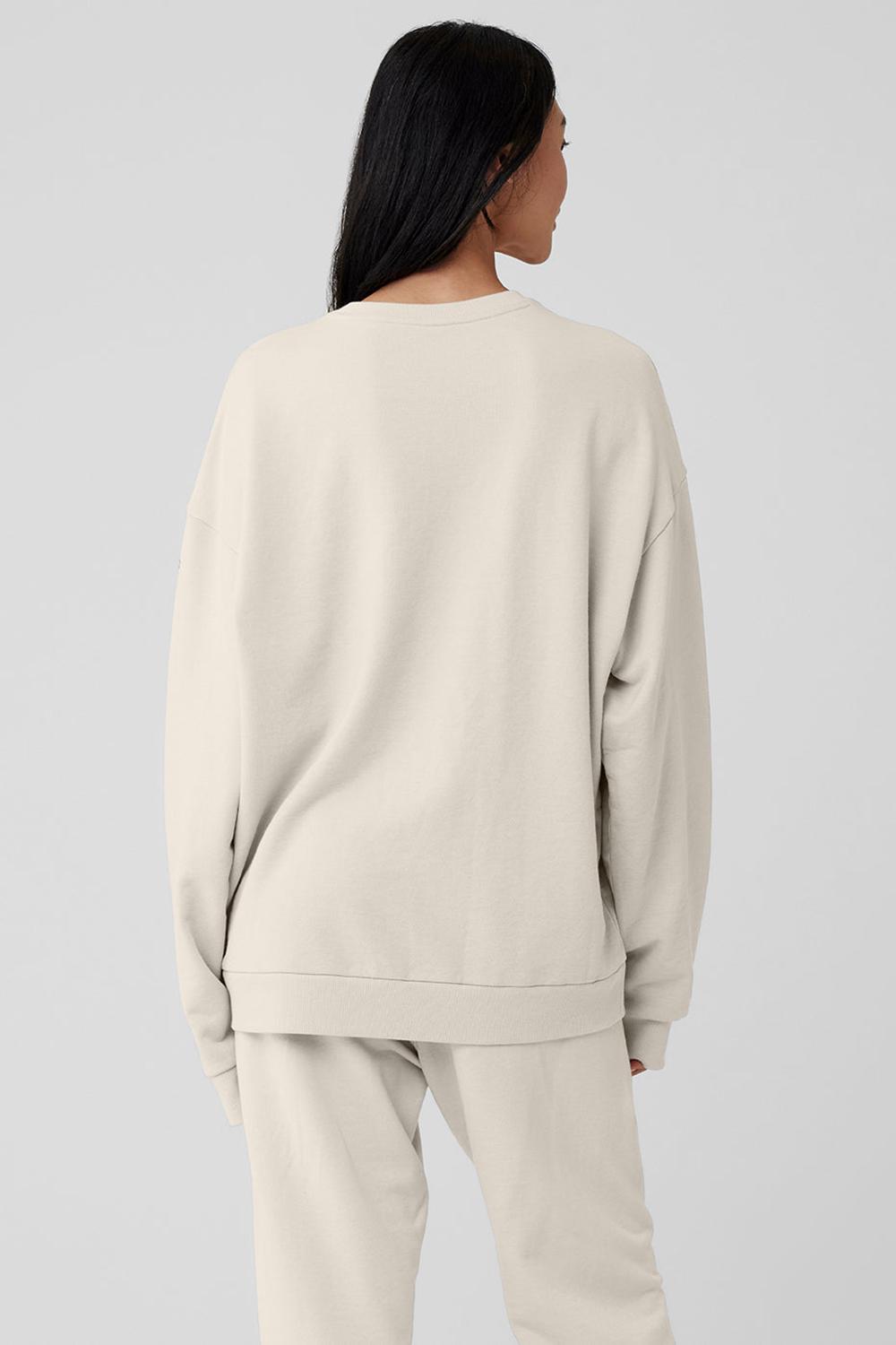 Pullover Alo Yoga Chill Crew Neck Mujer Bone | España  DOKC-58324