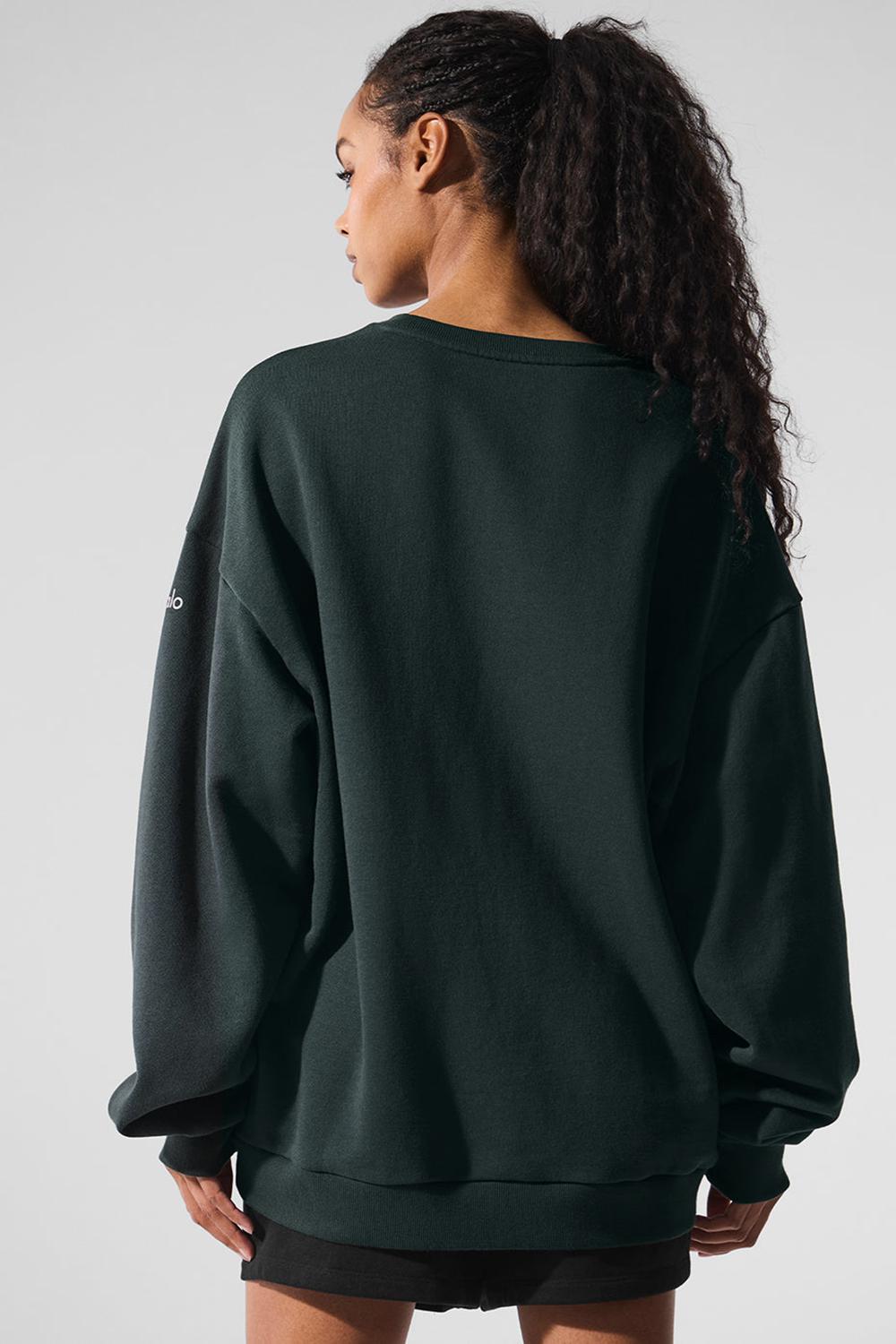 Pullover Alo Yoga Chill Crew Neck Mujer Verde | España  ZEWD-17468