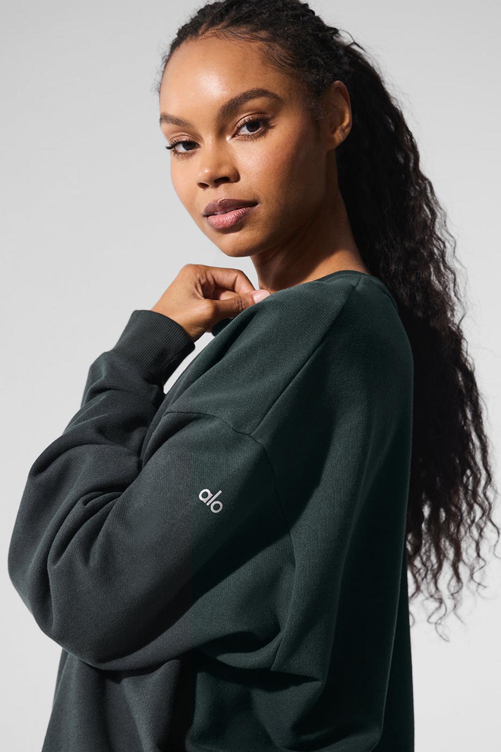 Pullover Alo Yoga Chill Crew Neck Mujer Verde | España  ZEWD-17468