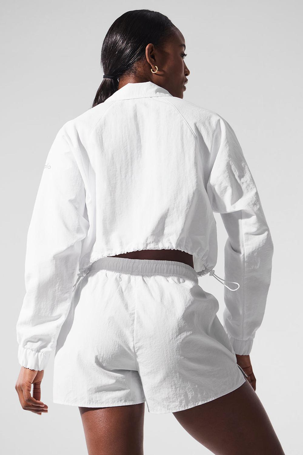Pullover Alo Yoga Cropped 1/4 Zip Alumni Mujer Blancas | España  ARZW-72439