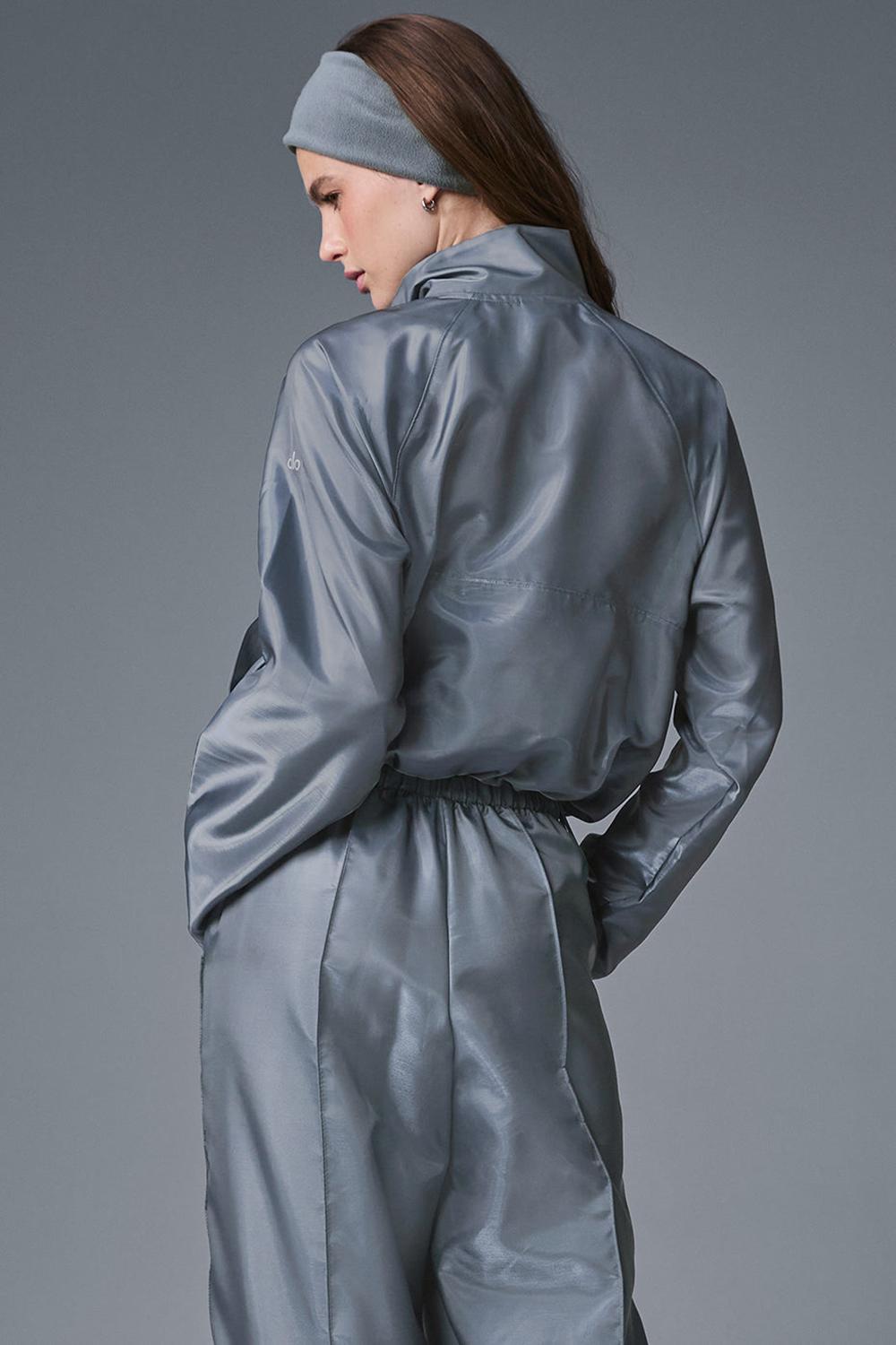 Pullover Alo Yoga Cropped Afterglow Mujer Gris | España  GUWR-71520