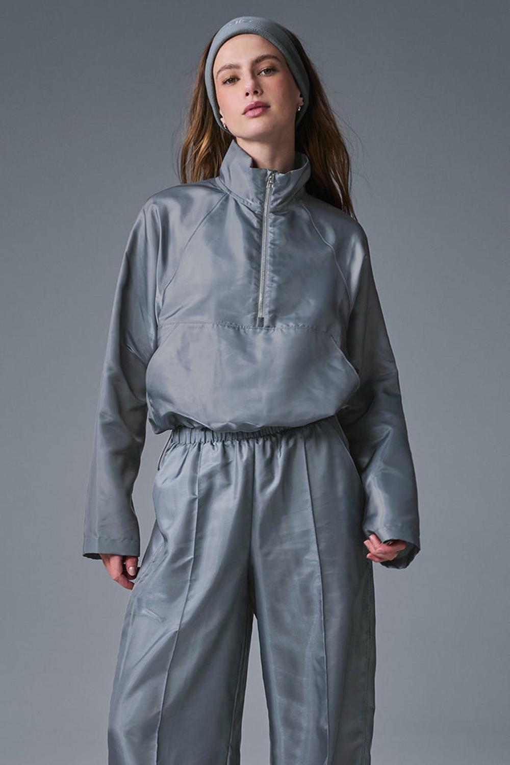 Pullover Alo Yoga Cropped Afterglow Mujer Gris | España  GUWR-71520