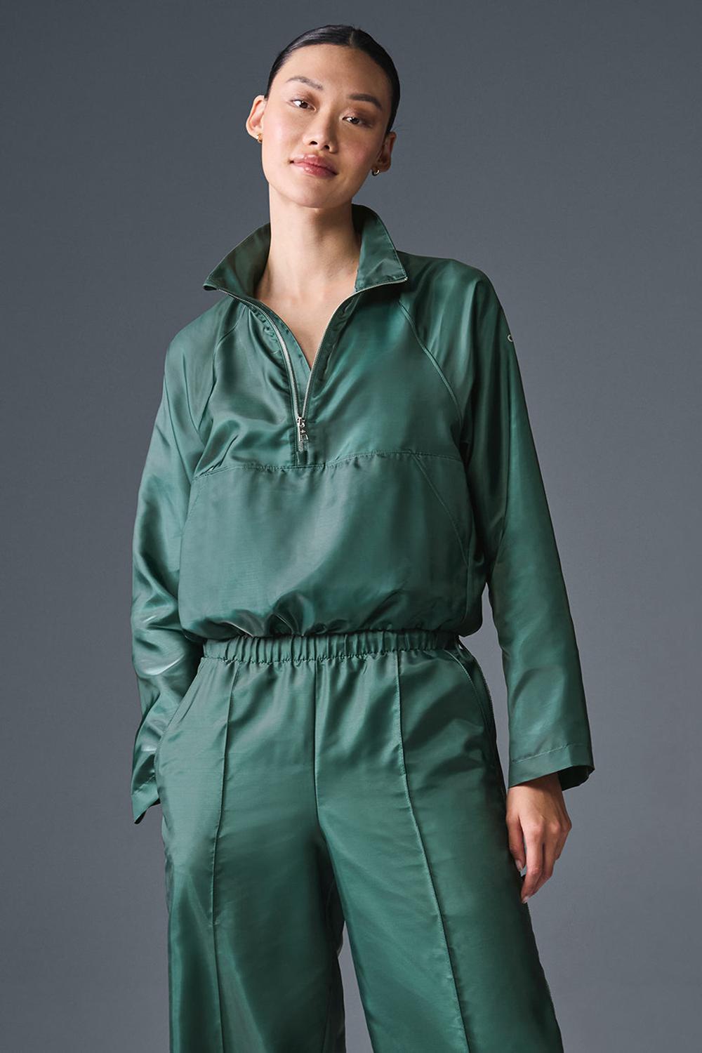 Pullover Alo Yoga Cropped Afterglow Mujer Winter Ivy | España  XFVM-48093
