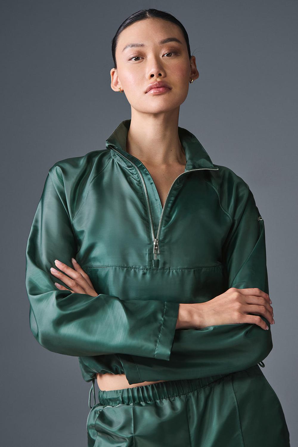 Pullover Alo Yoga Cropped Afterglow Mujer Winter Ivy | España  XFVM-48093