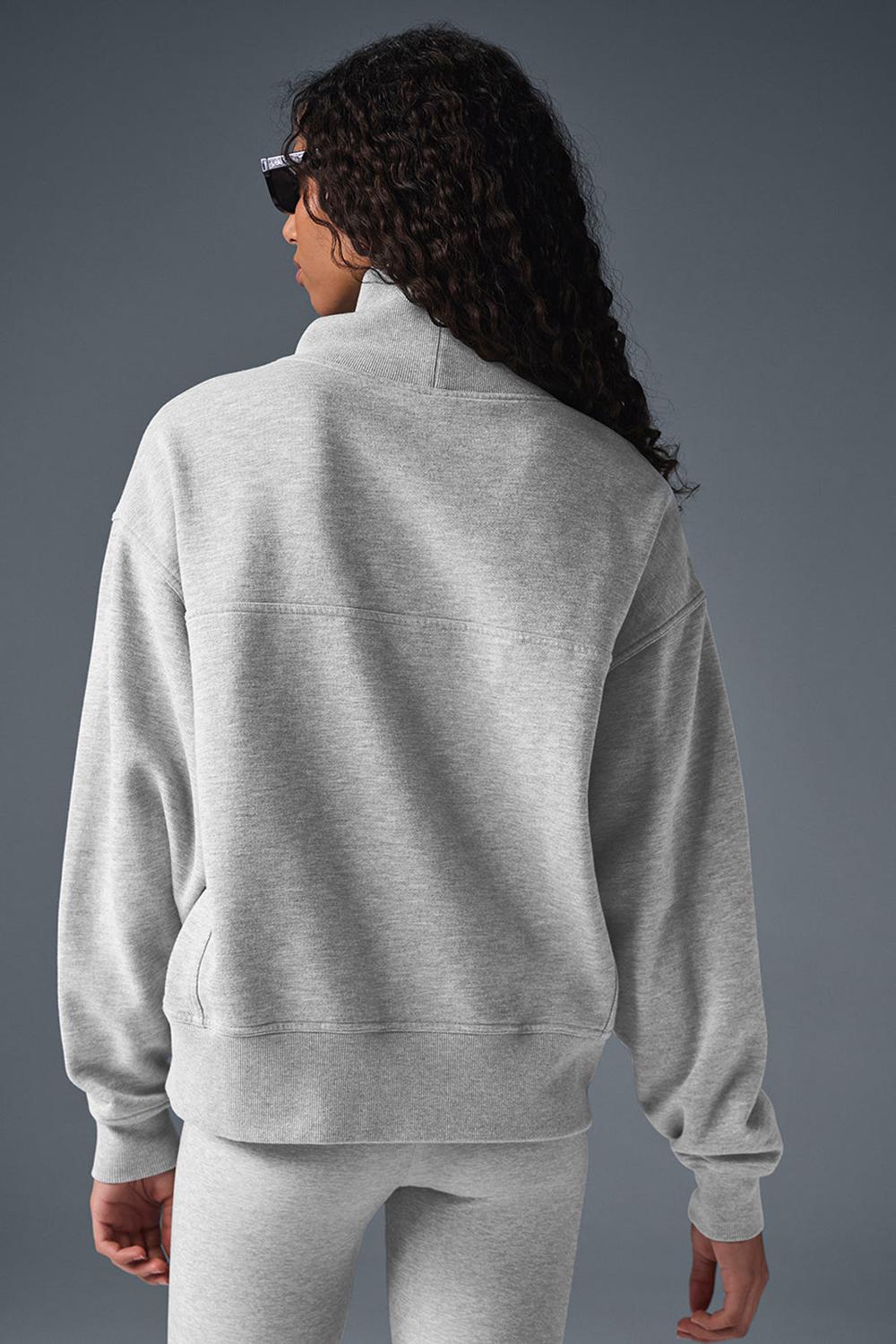 Pullover Alo Yoga Hazy Mock Neck Mujer Gris | España  SANO-31976