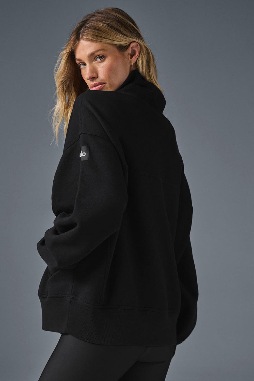 Pullover Alo Yoga Hazy Mock Neck Mujer Negras | España  KSUH-57623