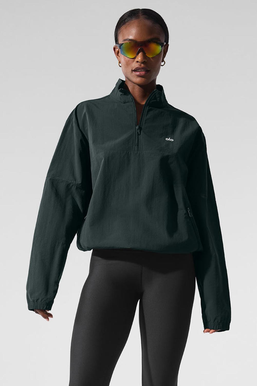 Pullover Alo Yoga Light Weight Takeaway Track Mujer Verde | España  UZRI-80157
