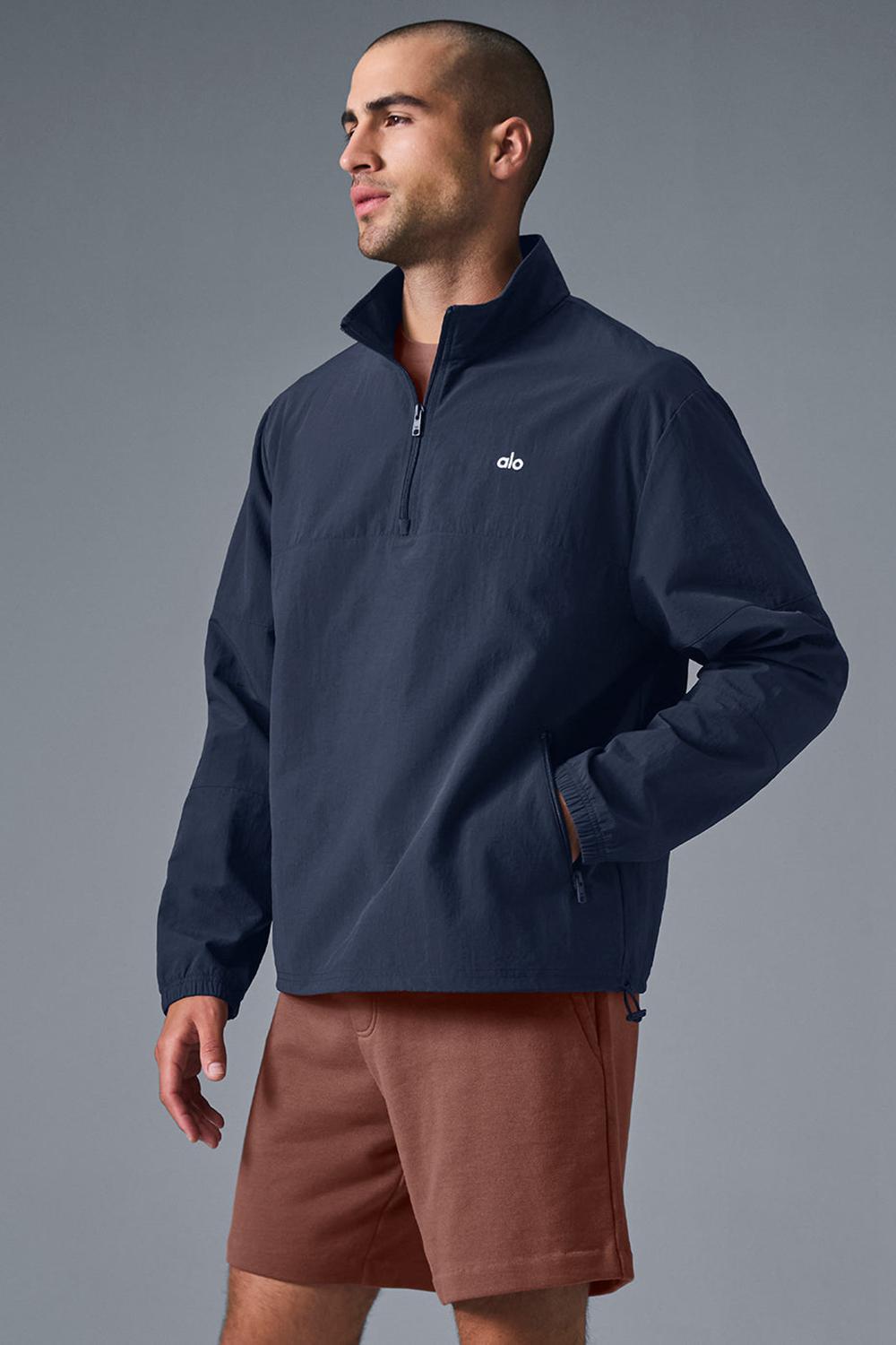 Pullover Alo Yoga Light Weight Takeaway Track Hombre Azul Marino | España  RTDY-91684
