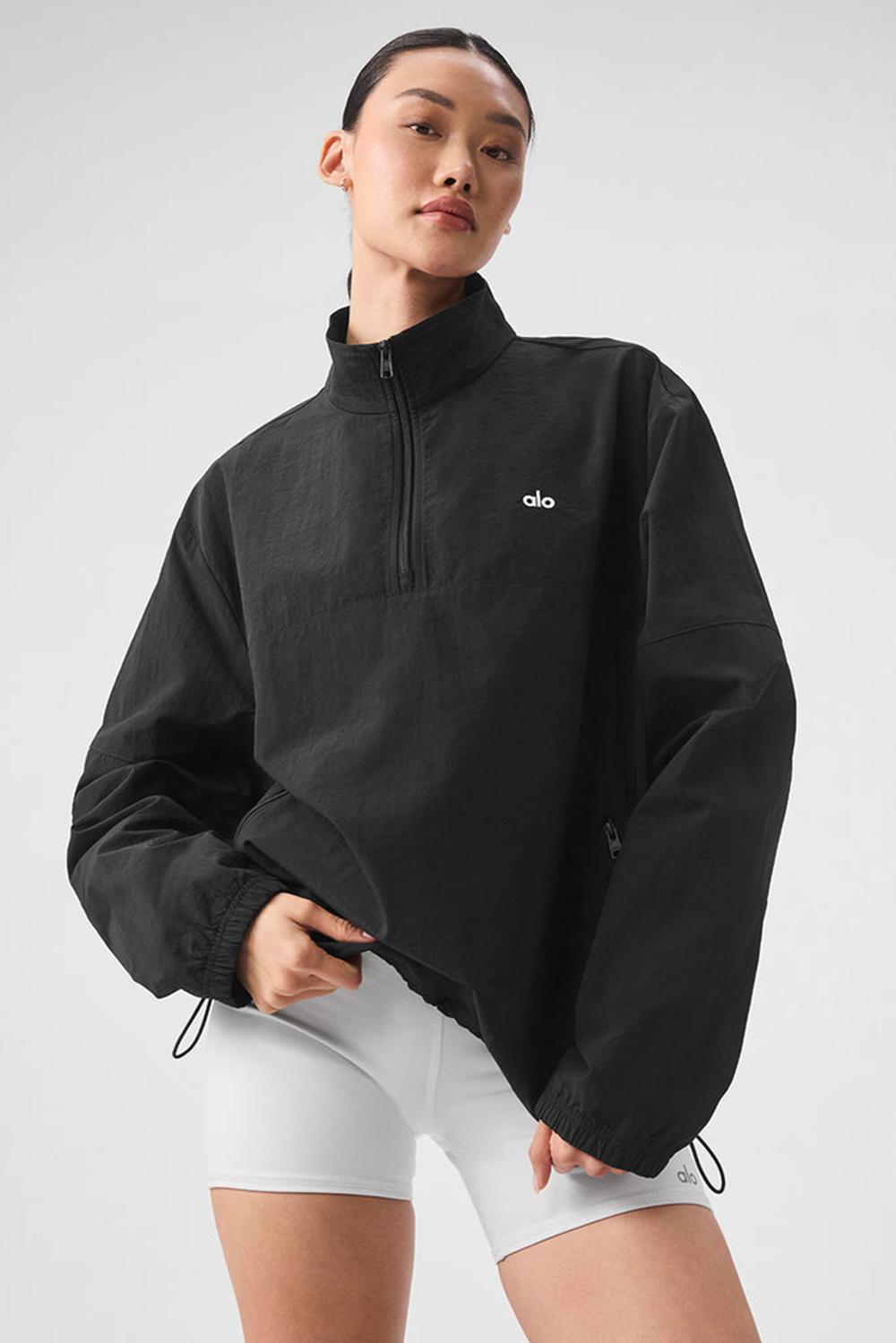 Pullover Alo Yoga Lightweight Takeaway Track Mujer Negras | España  HVMB-50216