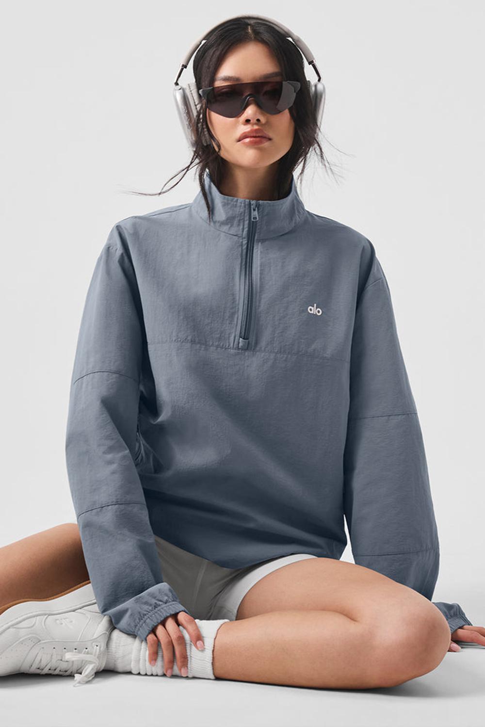 Pullover Alo Yoga Lightweight Takeaway Track Mujer Gris | España  PCWZ-02586