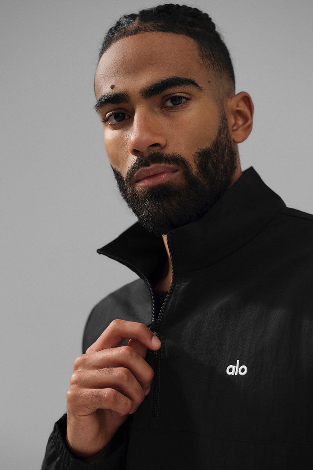 Pullover Alo Yoga Lightweight Takeaway Track Hombre Negras | España  GUQR-26807