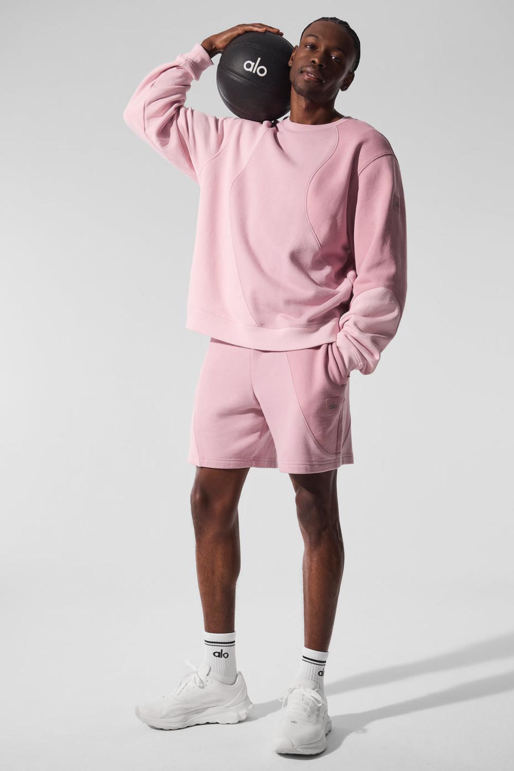 Pullover Alo Yoga Make Waves Crew Neck Hombre Rosas | España  DKYU-94061