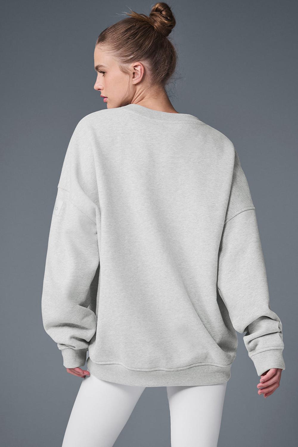 Pullover Alo Yoga Renown Heavy Weight Crew Neck Mujer Gris | España  GEAC-12854