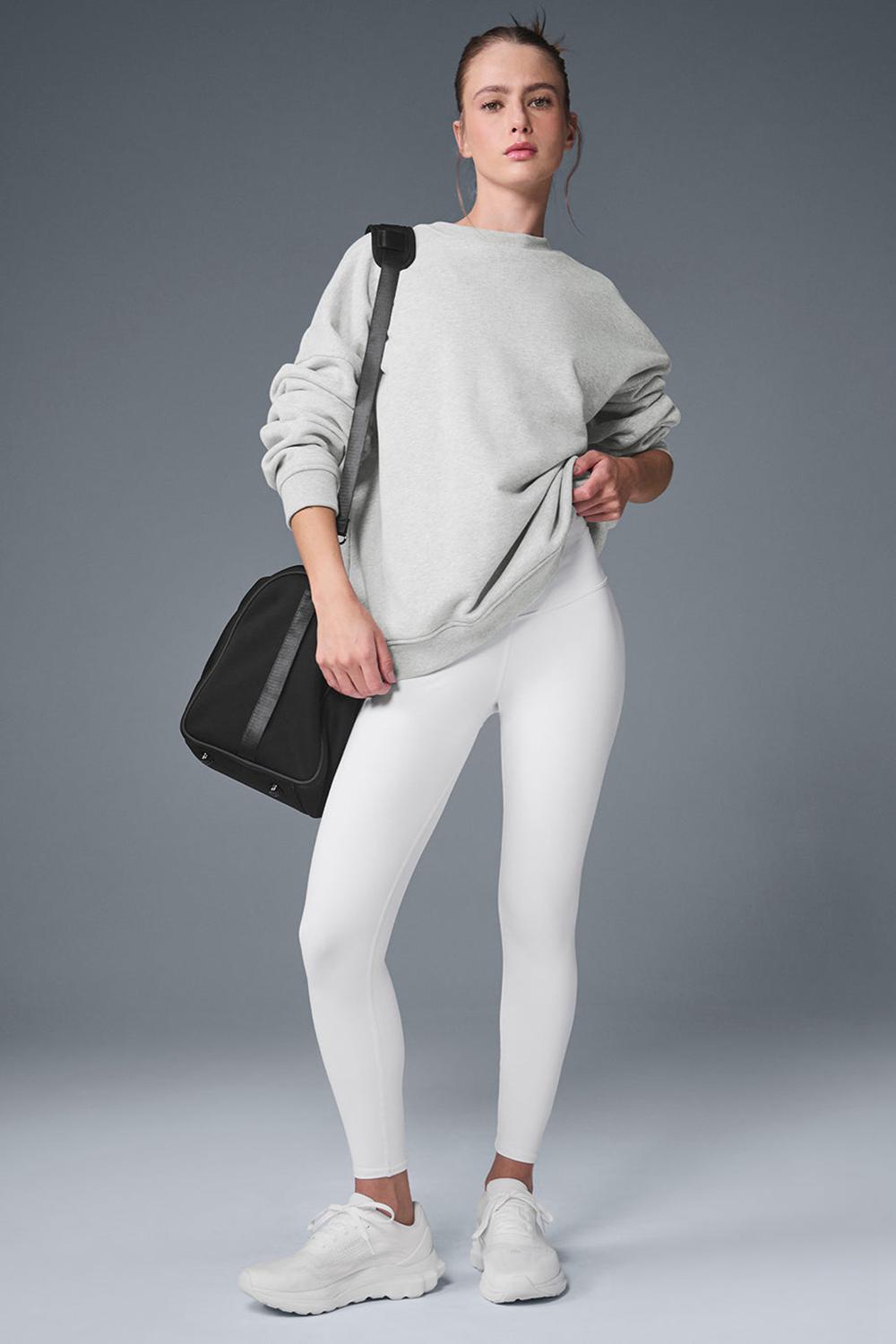 Pullover Alo Yoga Renown Heavy Weight Crew Neck Mujer Gris | España  GEAC-12854