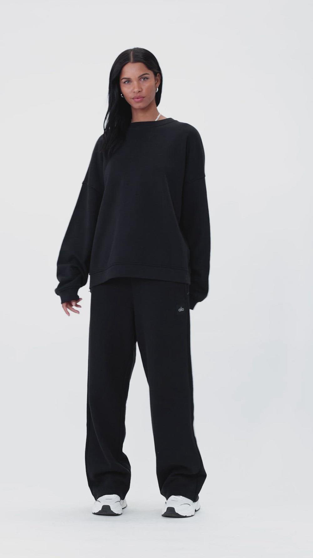 Pullover Alo Yoga Renown Heavy Weight Crew Neck Mujer Gris | España  GEAC-12854