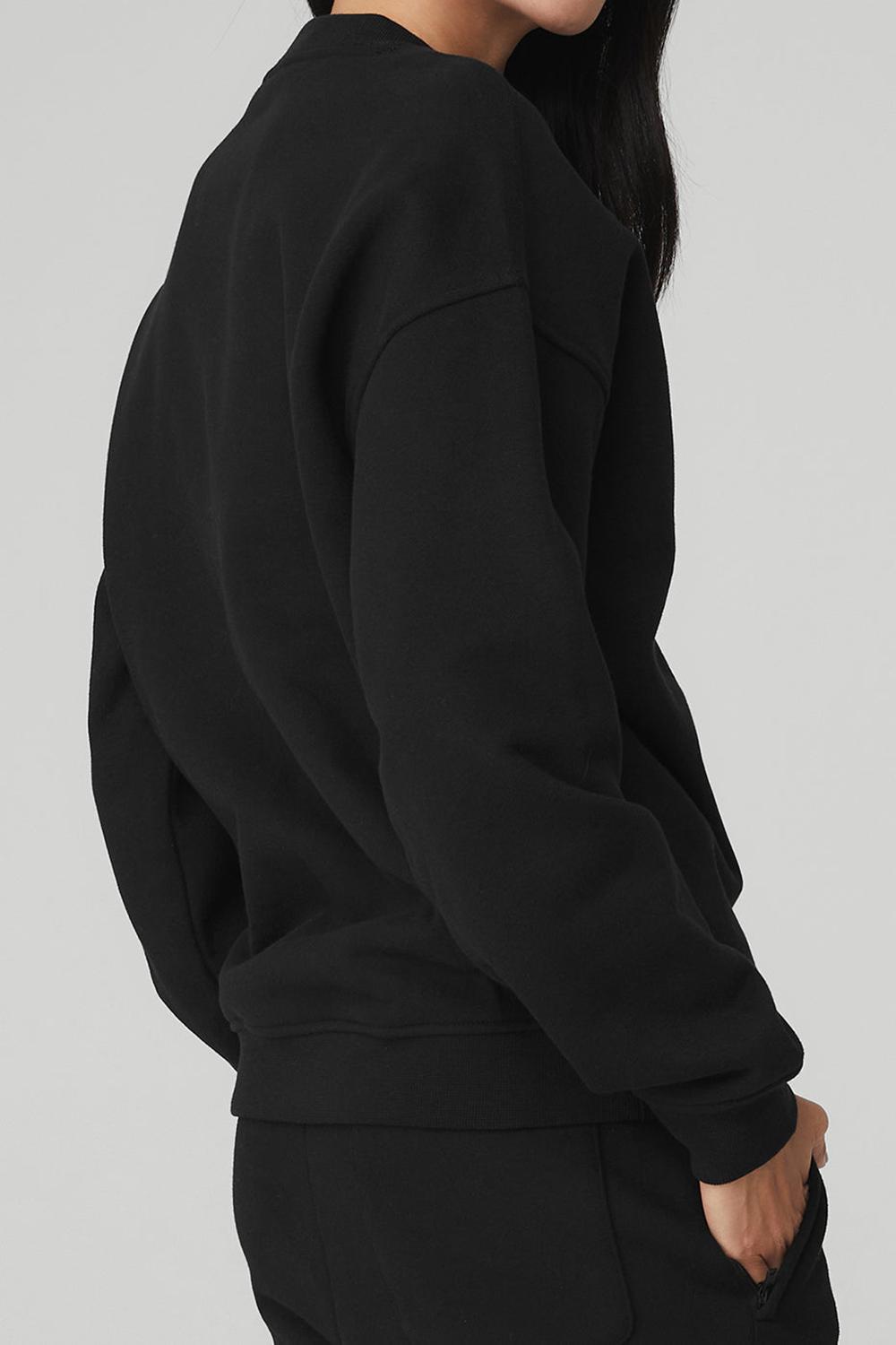 Pullover Alo Yoga Renown Heavy Weight Crew Neck Mujer Negras | España  GBNO-20815