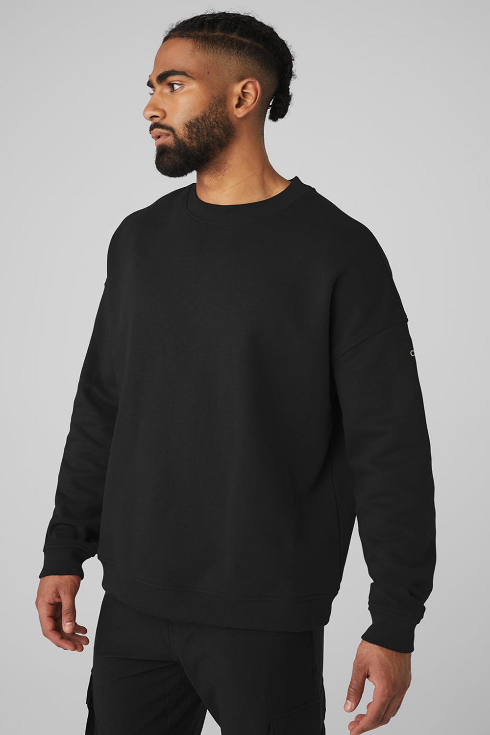 Pullover Alo Yoga Renown Heavy Weight Crew Neck Hombre Negras | España  ZVUN-49731