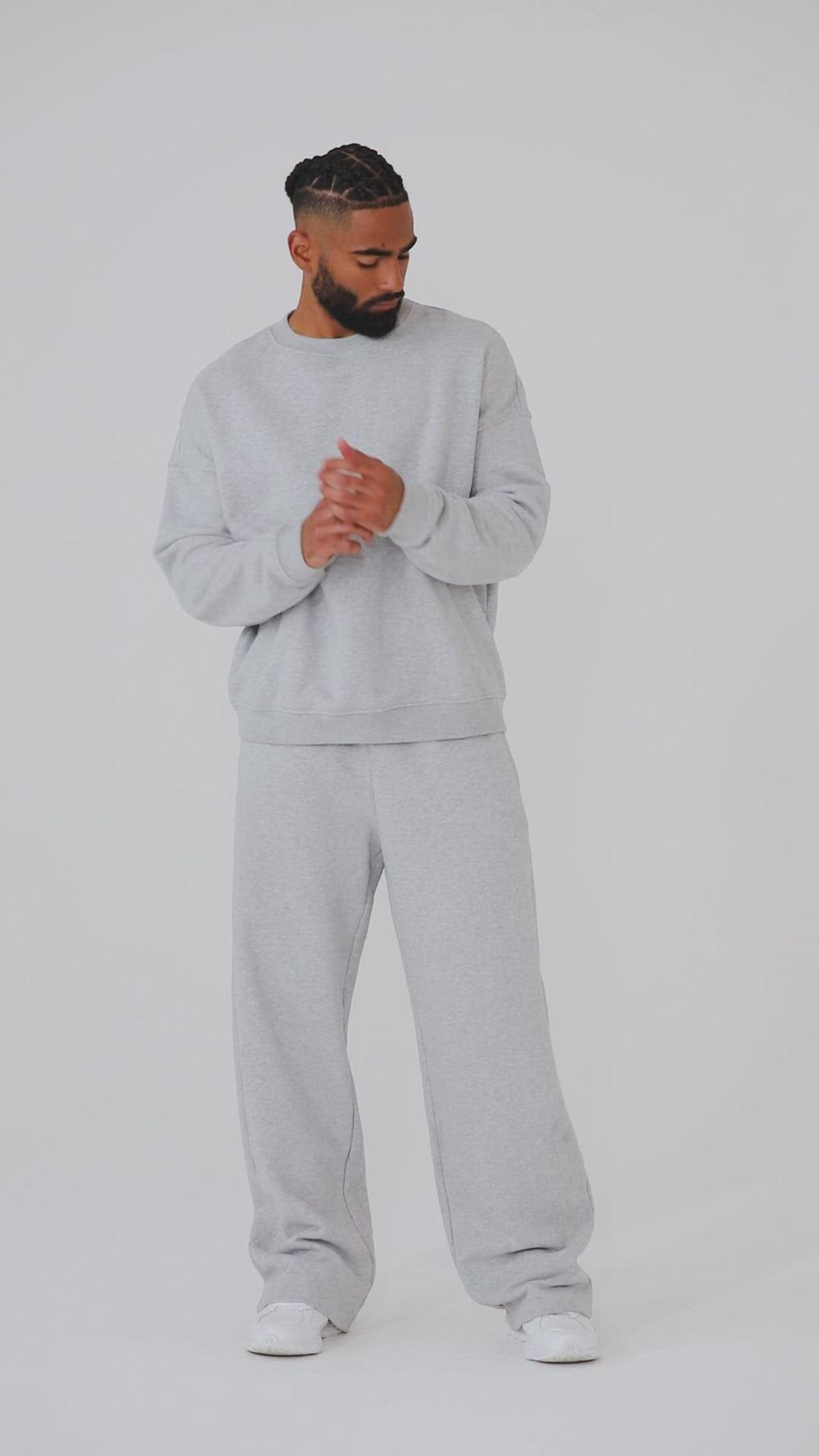 Pullover Alo Yoga Renown Heavy Weight Crew Neck Hombre Bone | España  BJPY-49251