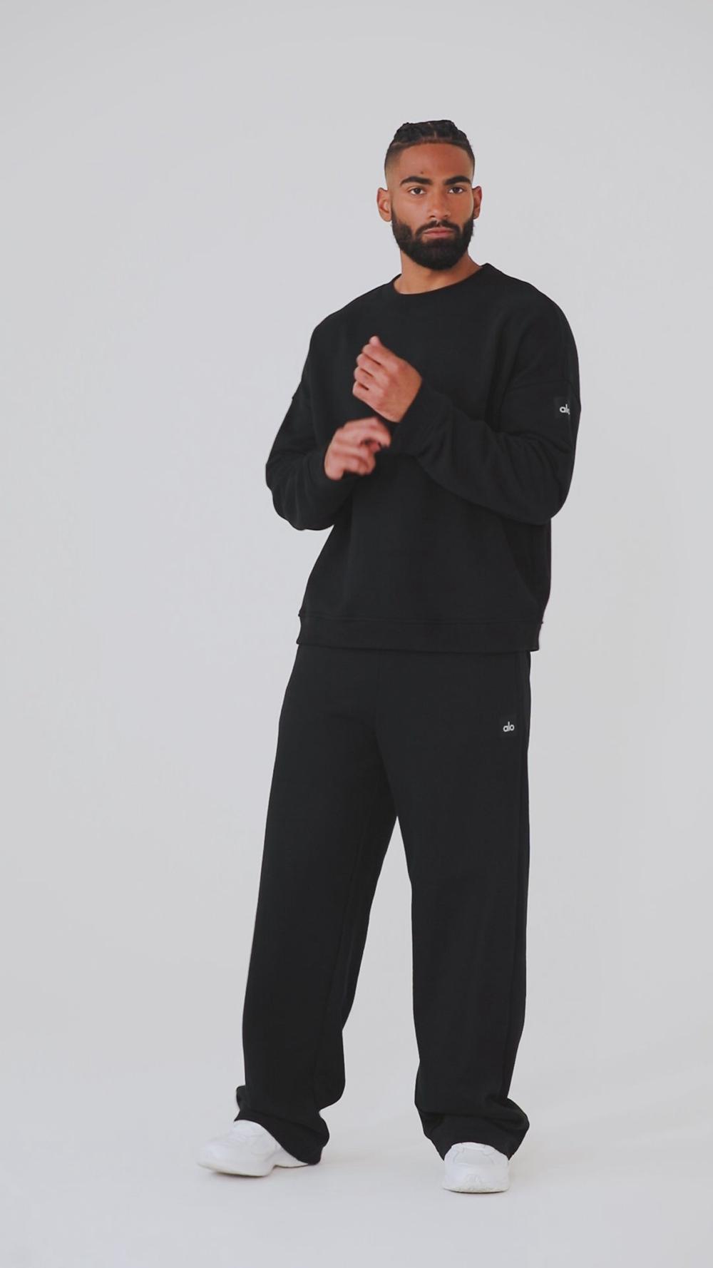 Pullover Alo Yoga Renown Heavy Weight Crew Neck Hombre Verde | España  OXBQ-42751