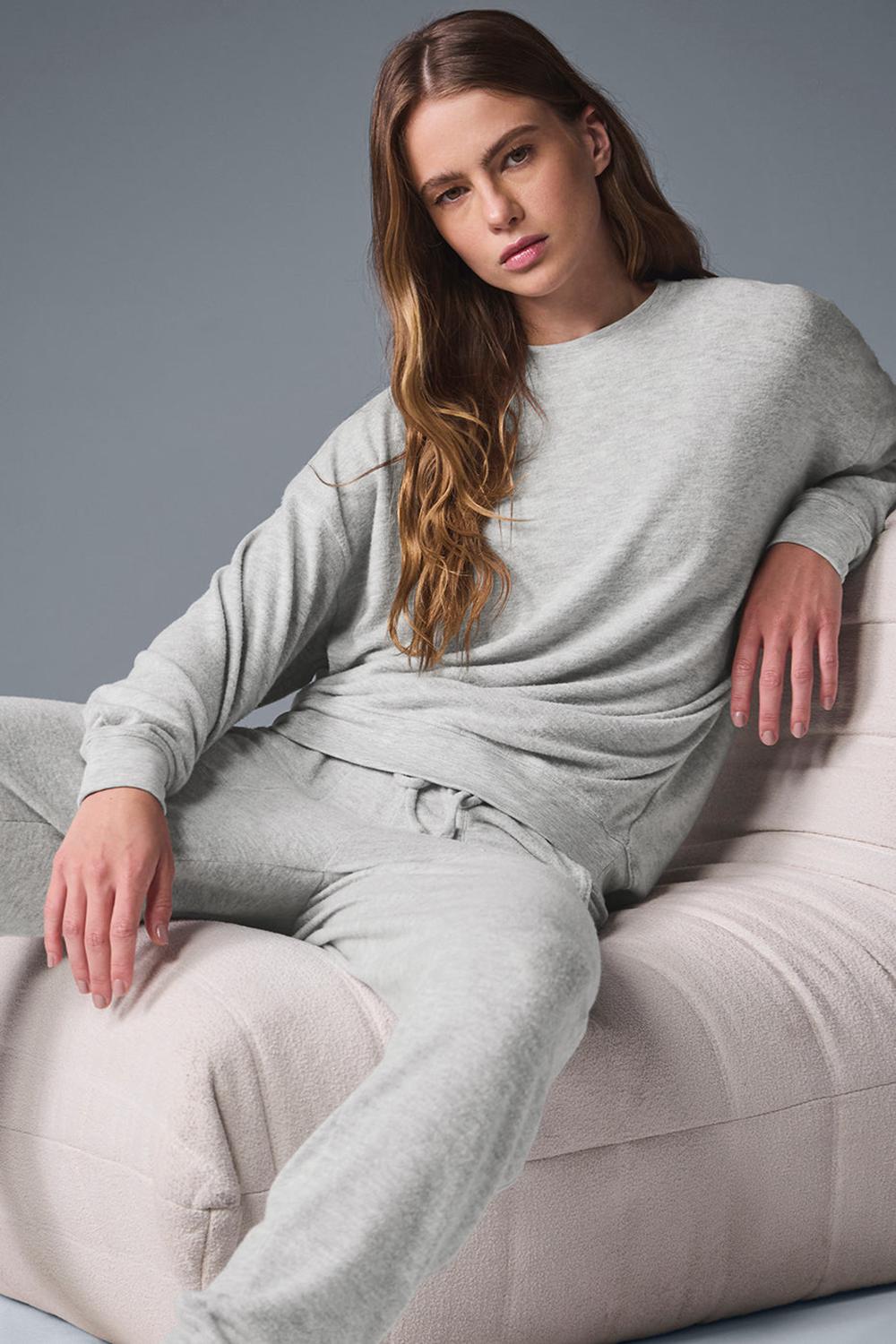 Pullover Alo Yoga Soho Mujer Gris | España  QJRH-20698