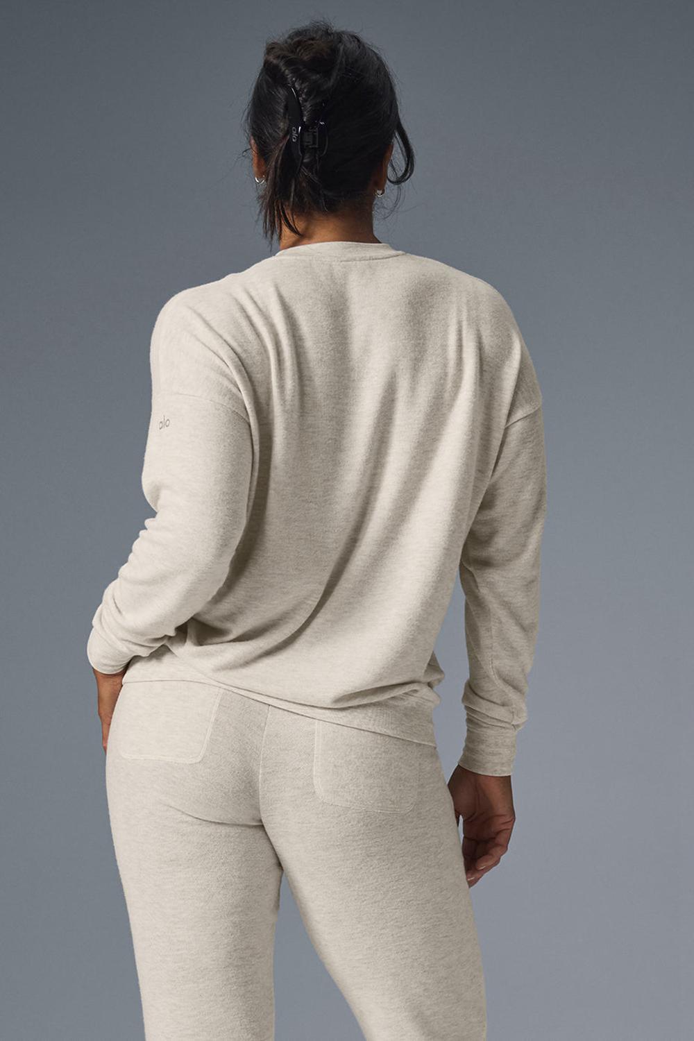 Pullover Alo Yoga Soho Mujer Oatmeal Heather | España  JTWB-40892