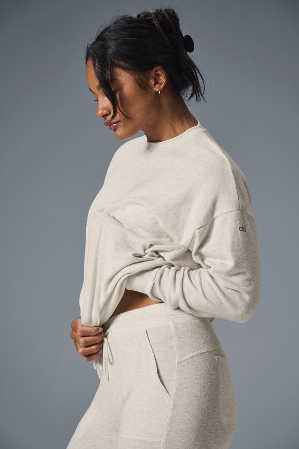 Pullover Alo Yoga Soho Mujer Oatmeal Heather | España  JTWB-40892
