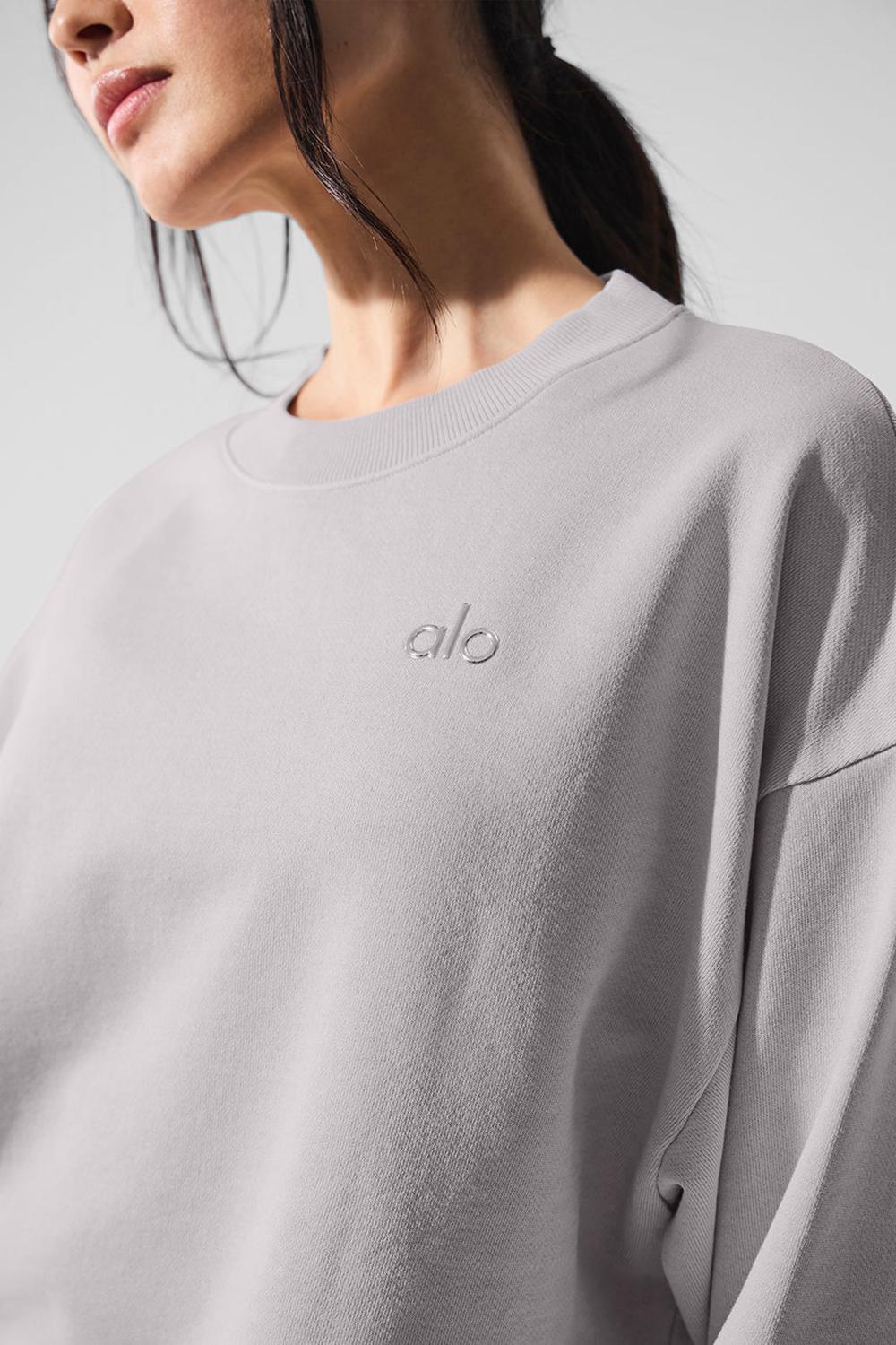 Pullover Alo Yoga Washed Accolade Crew Neck Mujer Gris Azules | España  YINF-69281