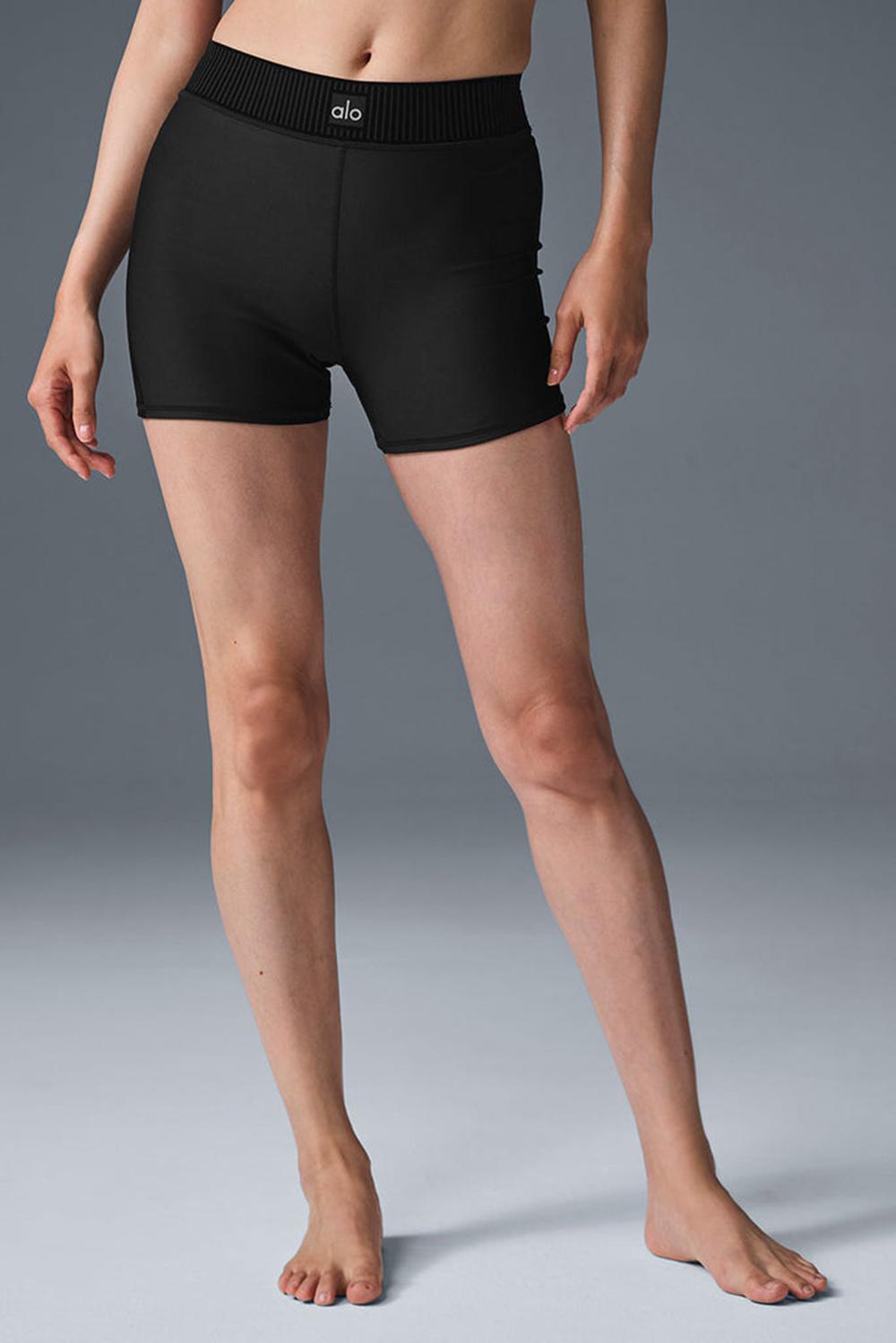 Short Alo Yoga Airlift High-Waist Line Up Mujer Negras | España  FHAW-71342