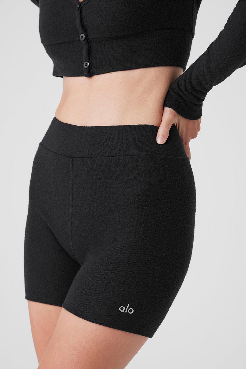 Short Alo Yoga Alolux High-Waist Me Time Mujer Negras | España  MRFJ-23769