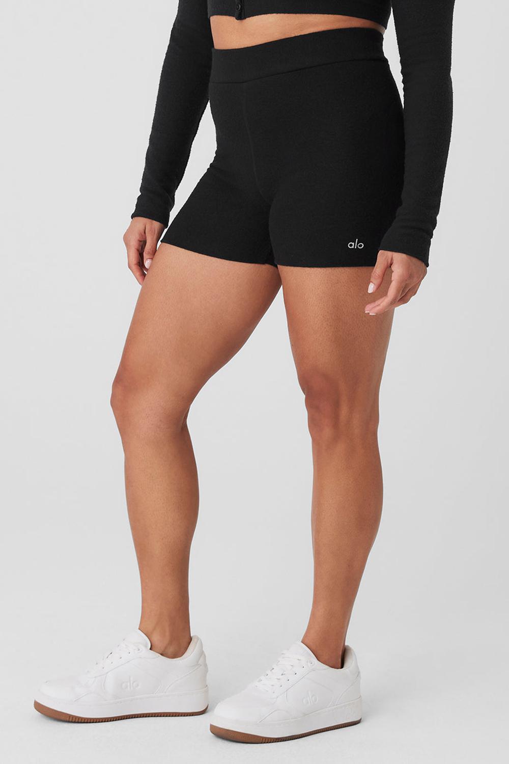 Short Alo Yoga Alolux High-Waist Me Time Mujer Negras | España  MRFJ-23769