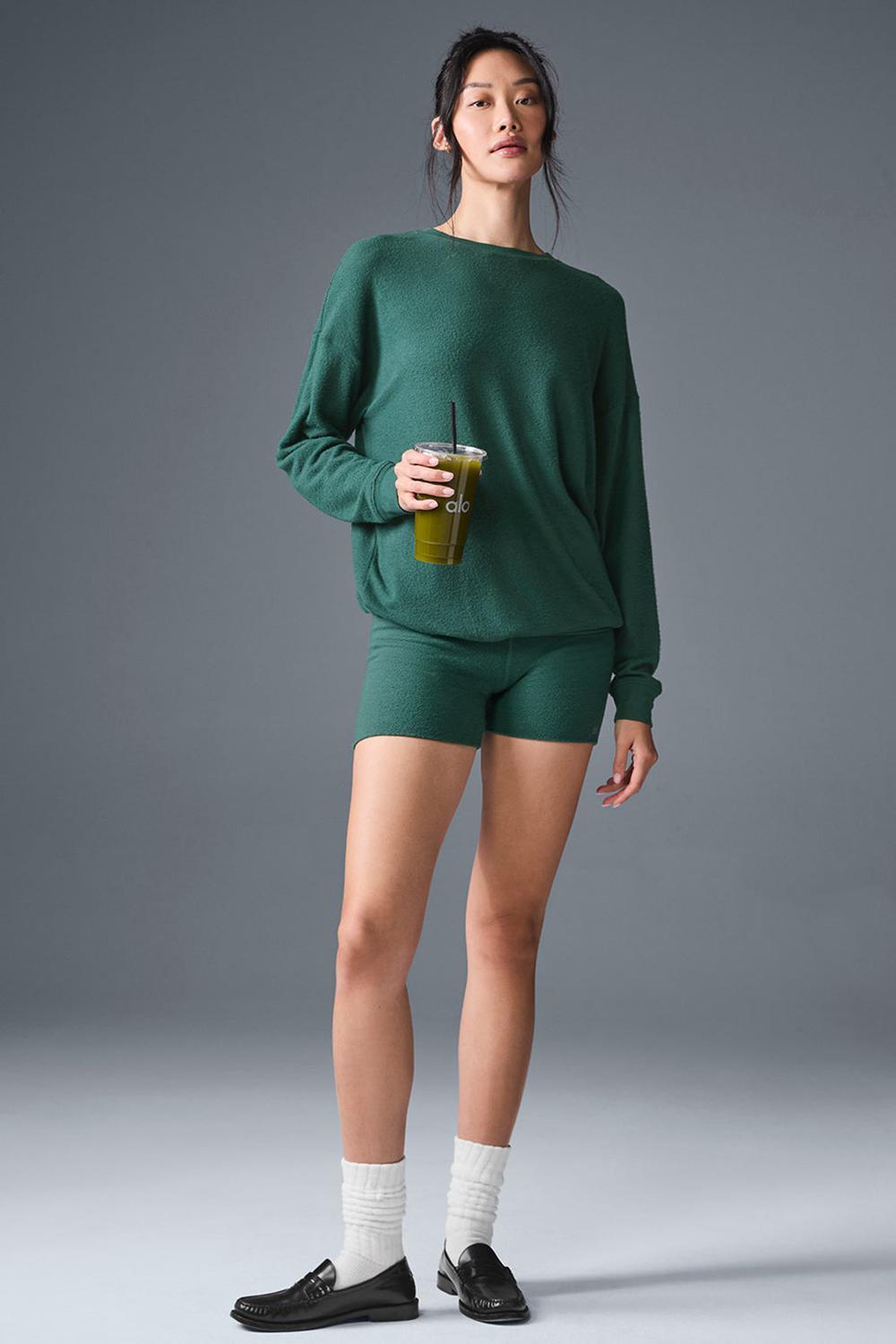 Short Alo Yoga Alolux High-Waist Me Time Mujer Winter Ivy | España  CYXE-48092