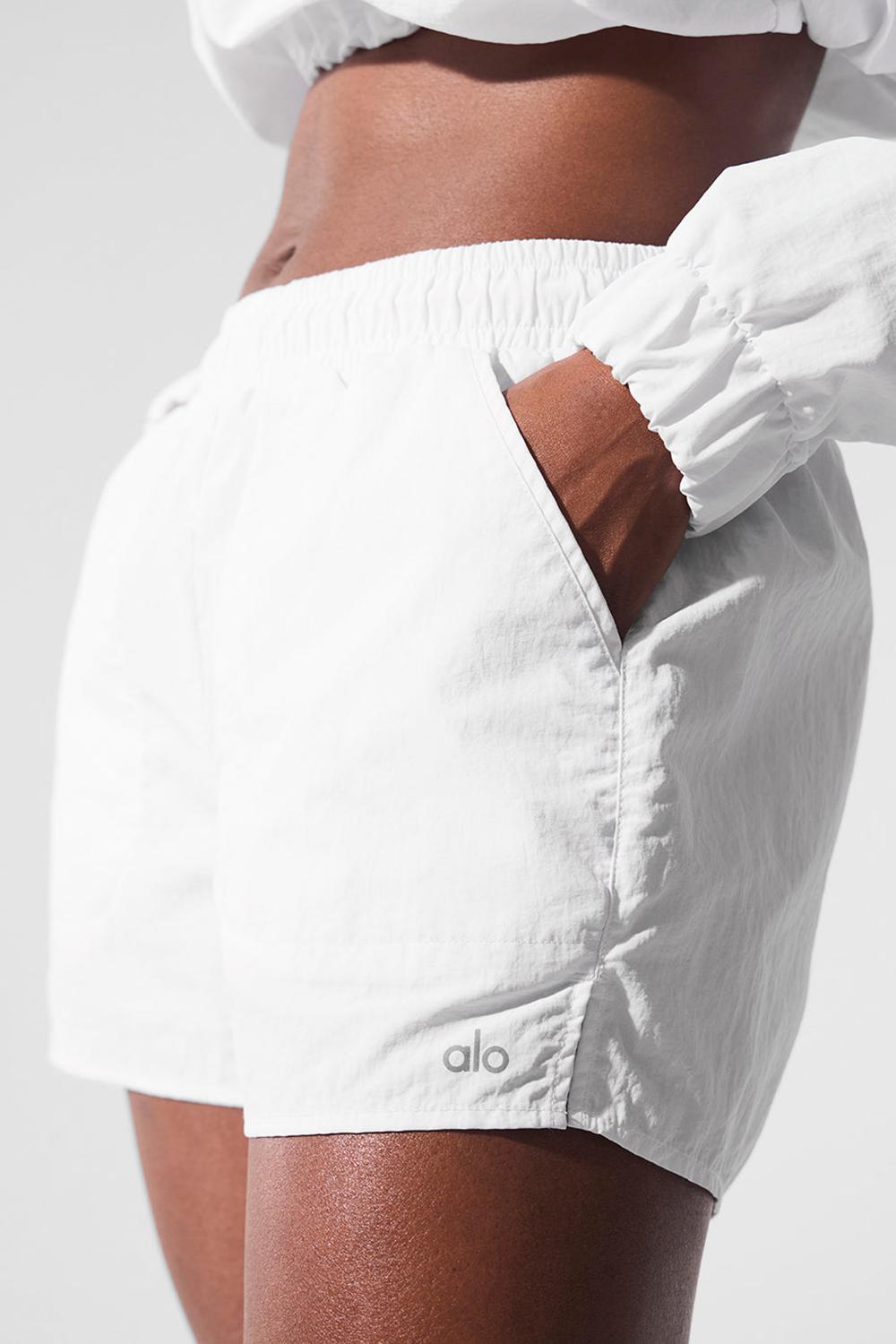 Short Alo Yoga Alumni Mujer Blancas | España  RXLO-06389