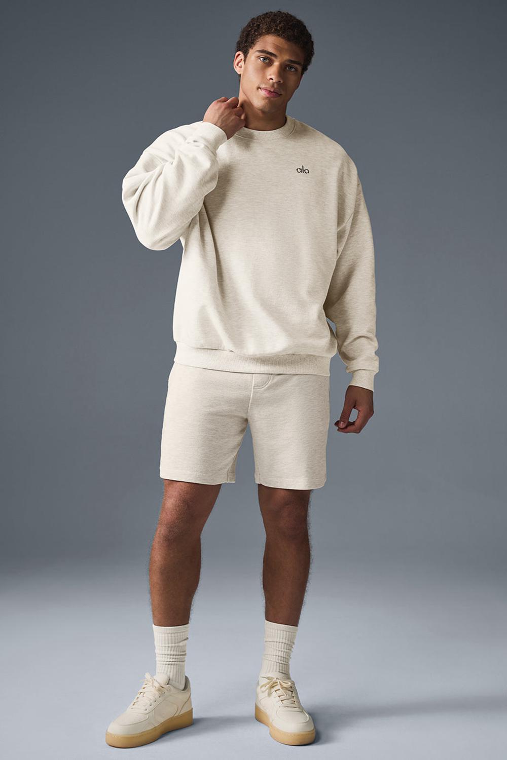 Short Alo Yoga Chill Hombre Oatmeal Heather | España  HNXS-48136