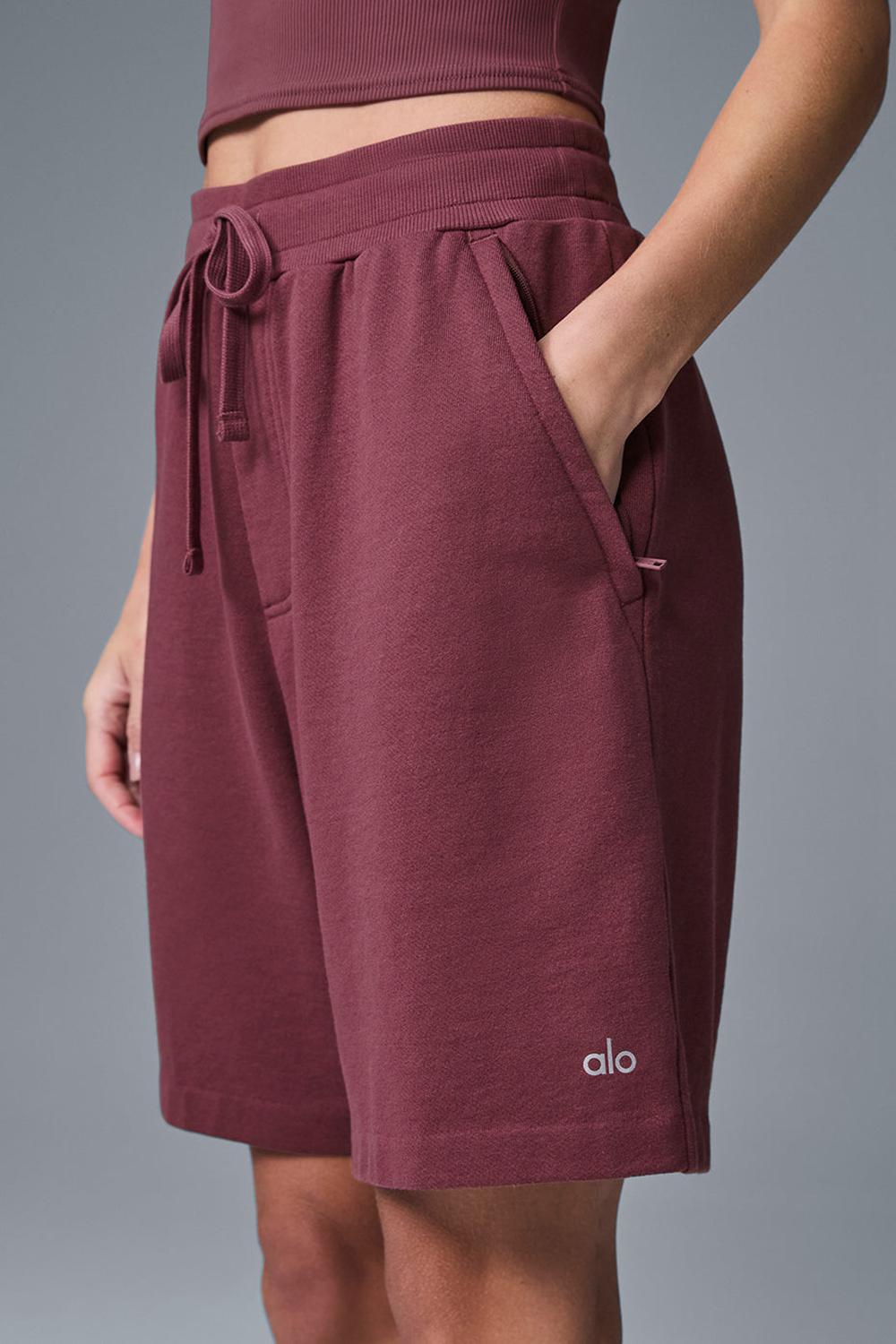Short Alo Yoga Chill Mujer Burdeos | España  OMEC-49376