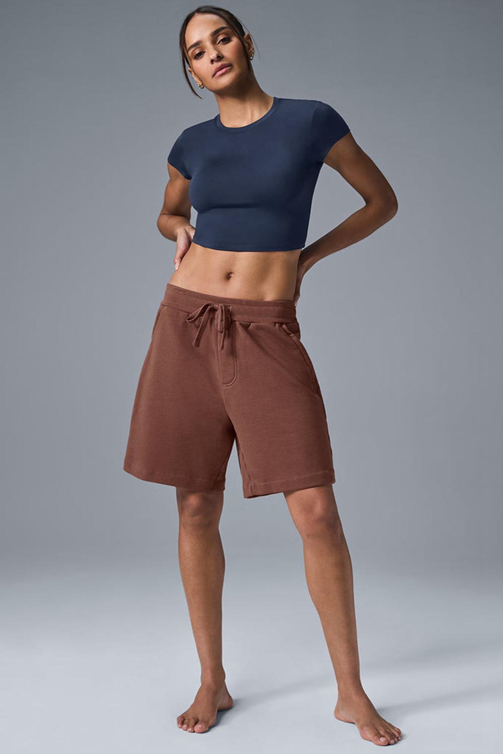 Short Alo Yoga Chill Mujer Chestnut | España  CXHW-54270