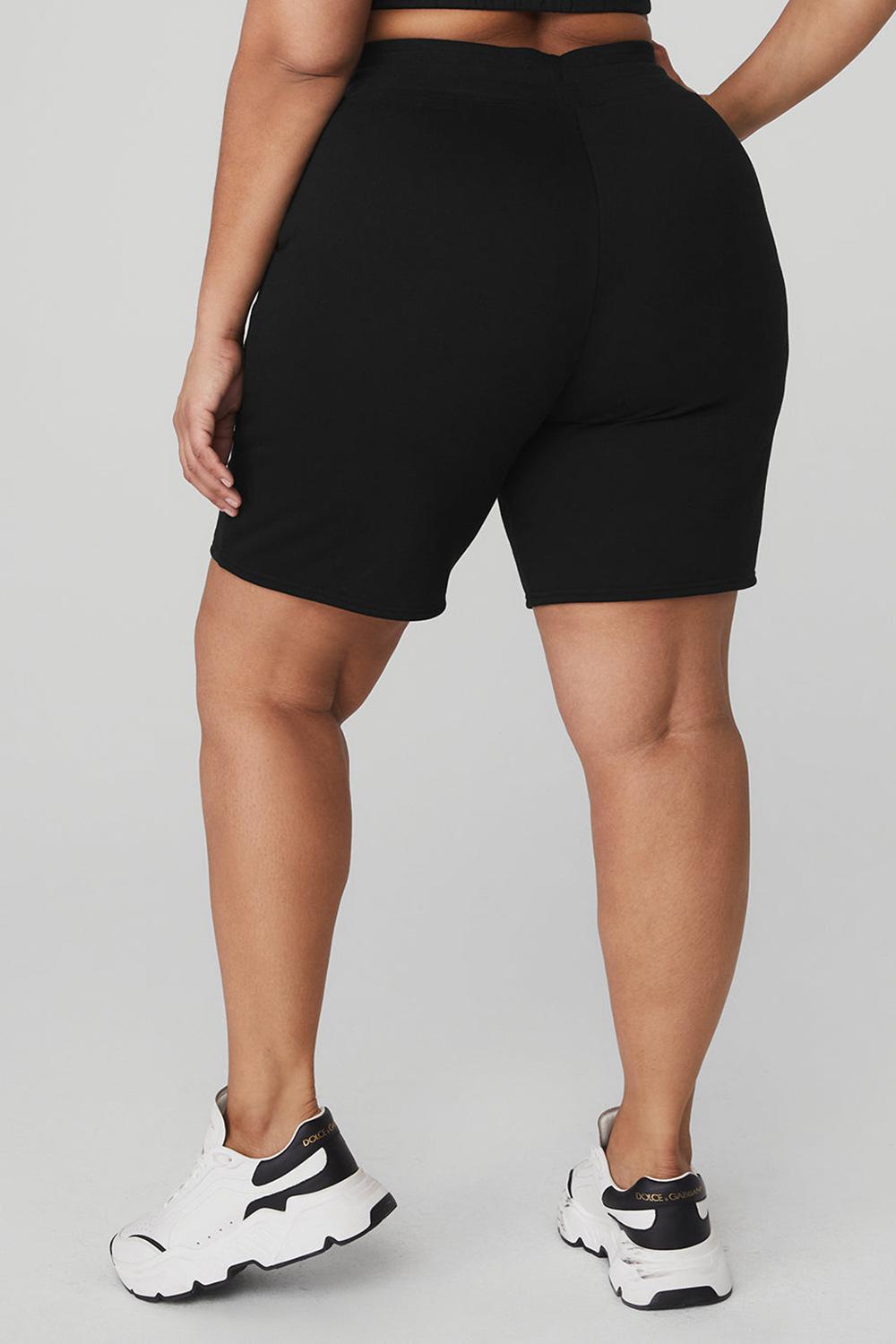 Short Alo Yoga High-Waist Easy Sweat Mujer Negras | España  RHEU-01297