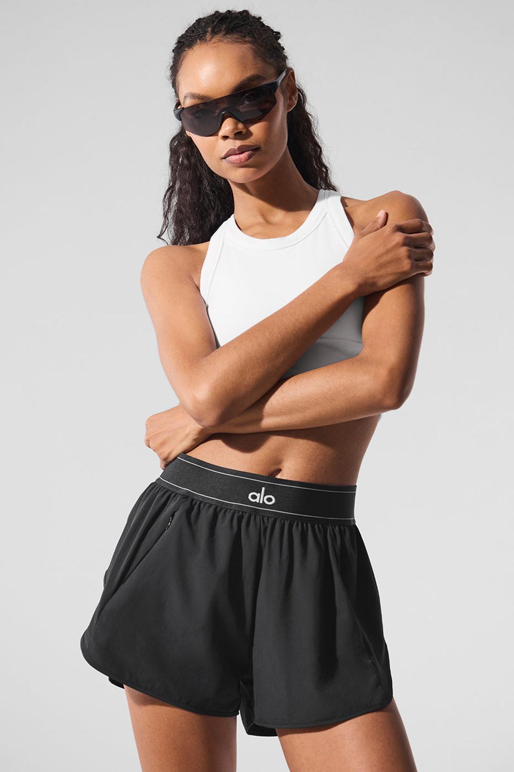 Short Alo Yoga Match Point Mujer Negras | España  YBUJ-89751