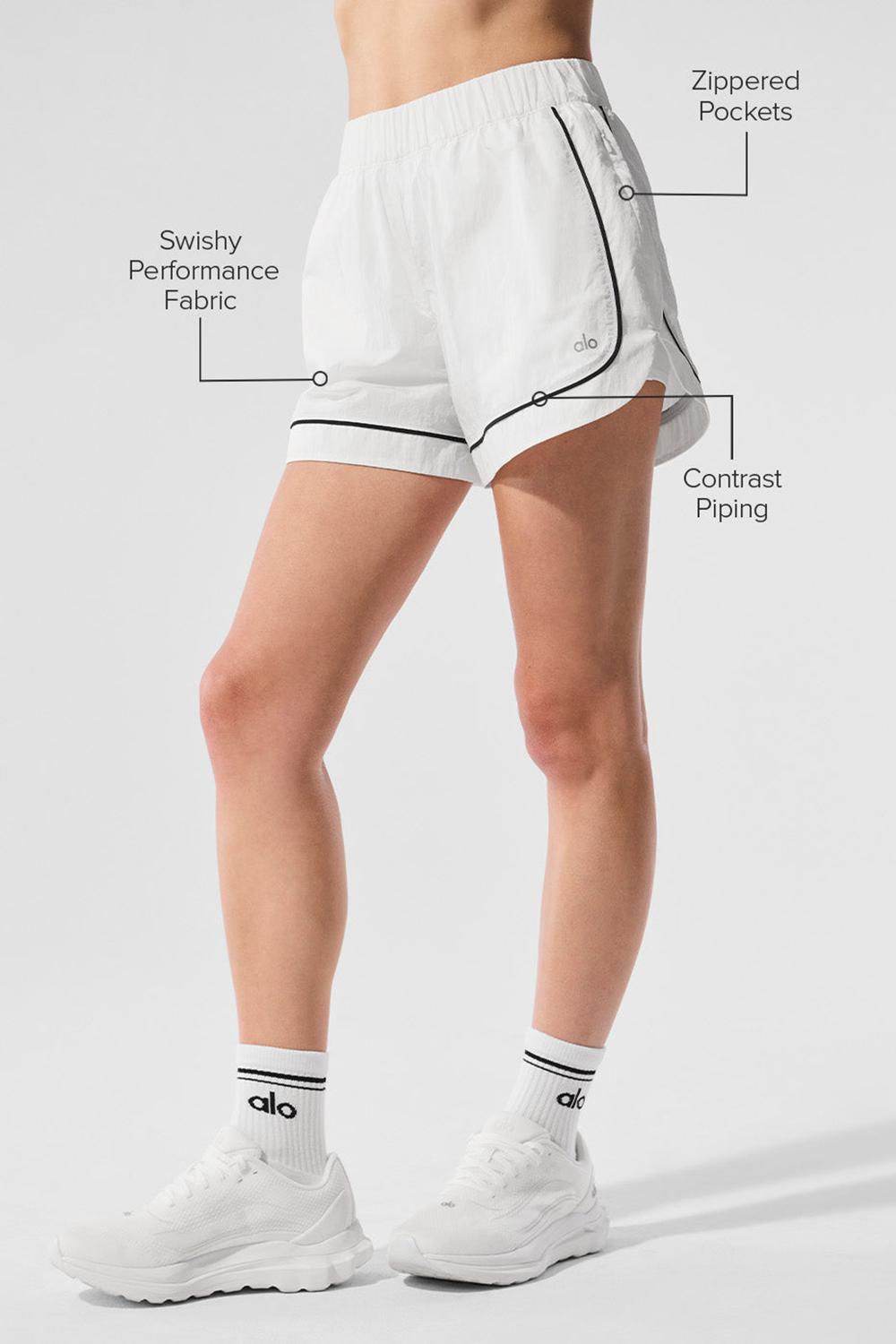 Short Alo Yoga Motivate Track Mujer Blancas Negras | España  VKBG-15278