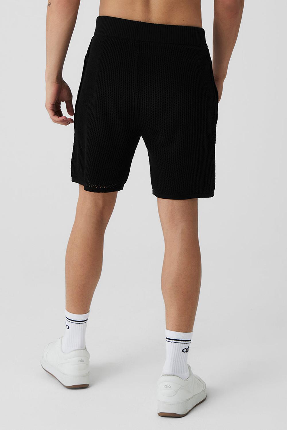Short Alo Yoga Open-Knit Hombre Negras | España  AWTK-34956
